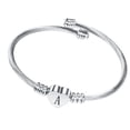 thumbnail image 1 of Pulsera de acero de titanio ANGGREK Brazalete de diseño clásico plata, 1 of 8