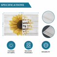 thumbnail image 6 of Yellow Sunflowers Placemats Set of 4, You Are My Sunshine Wood Rustic Placemats for Dining Table, Place Mats for Kitchen Tabletop, Waterproof Wipeable Dining Table Mats Set, 6 of 9
