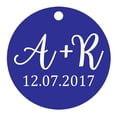 thumbnail image 1 of 100 PCS Round Custom Made Hang Tags Personalized Initial Wedding Favor Gift Paper Tags, 1 of 1