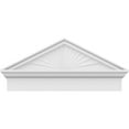 thumbnail image 3 of Ekena Millwork 32"W x 14-7/8"H x 2-3/4"P (Pitch 6/12) Peaked Cap Sunburst Architectural Grade PVC Combination Pediment, 3 of 8