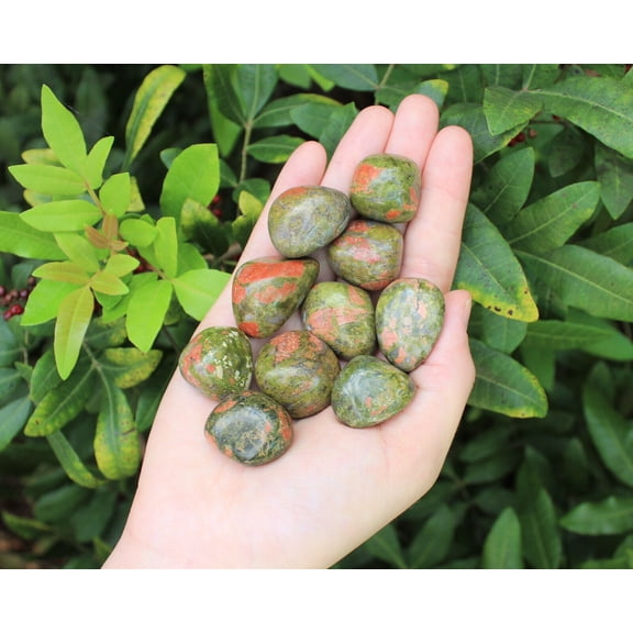 1/4 lb Bulk Lot Tumbled Unakite Stone (Gemstone Crystal Feldspar Quartz Reiki)