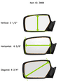 thumbnail image 2 of Fits 99 Daewoo Nubria Right Pass Convex Mirror Glass Lens w/Adhesive USA, 2 of 6