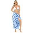 thumbnail image 5 of LA LEELA Women's Beach Wrap Bikini Swimwear Cover up Bathing suit Summer Wraps Swimsuit Sarong Skirts for Women One Size Star Fish, Blue, 5 of 7
