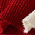thumbnail image 6 of Men's Mock Turtleneck Sweater Color Block Ribbed Knit Thermal Pullover for Fall and Winter Casual Wear, Ideal for Christmas Parties,Red,M, 6 of 6
