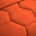 thumbnail image 5 of 5 Piece Honeycomb Design Comforter Set, 800 TC, 100% Egyptian Cotton, Oversized Super King Size Orange Solid, 5 of 5