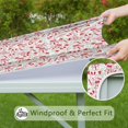 thumbnail image 6 of Multicolor Christmas Pattern Square Fitted Tablecloth with Elastic Edge,Square Table Cover,Washable Elastic Table Cover for Home Kitchen Party Decor 34"x34", 6 of 6