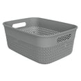 thumbnail image 1 of Life Story 10 Qt Decorative Storage Basket, Medium Plastic Home Organizer, Gray, 1 of 8