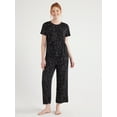 thumbnail image 3 of Joyspun Women's Knit Sleep T-Shirt with Short Sleeves, Sizes S-3X, 3 of 6
