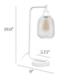 thumbnail image 3 of Elegant Designs 19" Mesh Wire Desk Lamp, White, 3 of 9