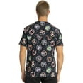 thumbnail image 2 of Tooniforms Scrubs Top For Men  Women V-Neck Print TF728, L, Pick A Hero, 2 of 4