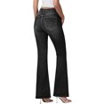 thumbnail image 4 of Ruimatai Women's High Waisted Stretch Jeans Wide Leg Comfort Pants with Pockets Versatile Straight Leg Trousers for Everyday Casual Wear, 4 of 7