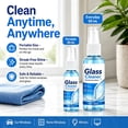 thumbnail image 3 of Travel Size Glass Cleaning Spray, Streak-Free Window and Mirror Cleaner, Portable Shower and Auto Glass Spray with Microfiber Cloth, 1 oz, 3 of 7