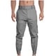 thumbnail image 1 of Pantalones cargo de algodón para hombre, de longitud completa, informales, de color liso, con bolsillos y cintura elástica, con cremallera en la pierna, 1 of 3