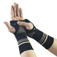 thumbnail image 4 of Wutalume Copper Infused Wrist Support Glove, Hand Brace for Carpal Tunnel Relief, Arthritis and Sprain Support,Black L, 4 of 8