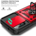 thumbnail image 3 of Nagebee Phone Case Compatible for Motorola Moto G Power 2022 with Tempered Glass Screen Protector, Full-Body Camera Cover Protective Military-Grade, Magnetic Car Mount Ring Holder Durable Case (Red), 3 of 7