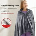 Cordless Rechargeable Heated Shawl Blanket Flannel Wearable Heated Blanket For Travle And