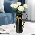 thumbnail image 3 of Galvanized Metal Pitcher Vase Vintage Watering Can Flower Holder Shabby Chic Decor for Home Table Mantel Shelf Centerpiece, 3 of 5