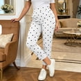 thumbnail image 5 of Maplenight Womens Cropped Yoga Pants with Pockets Elastic High Waisted Workout Pants Side Slit Casual Athletic Running Leggings, 5 of 6