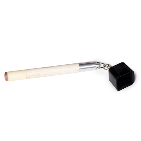 OKKO Billiard Pool Cue Tip Prep Tool 2-in-1 – Pocket Chalker & Cue Tip Pricker Aerator | Chalk Holder Fits Master, Silver Cup Chalk | Portable Pool Cue Accessory for Better Cue Ball Control
