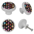 thumbnail image 4 of Ice Cream Fluorescent Drawer Pulls with Screws - Round 4-Pack: Glow-in-the-Dark Knobs for Cabinets, Wardrobes, Dressers - Furniture Décor with Round Knobs, Drawer Handles, 4 of 6