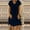 *Navy, variant on ClodeEU Women's Linen Blend Short Sleeve V Neck Loose Fit Dress ,Solid Color Casual Summer Midi Dress Khaki^,Womens Plus XL