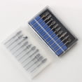 thumbnail image 4 of 10-Piece High-Speed Steel Double Slot Rotary Files Set - 3*6mm Mini Grinding Bits for Woodworking, Electric Root Carving & Metal Polishing, Rust-Resistant, Compact Transparent Box Packaging (CC Style), 4 of 5