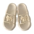 thumbnail image 4 of Pantuflas con lazo en forma de corazón para niña, esbeltas y dulces, para verano, para mujer, para el baño, para el hogar, sandalias transparentes antideslizantes con cristales, 4 of 4