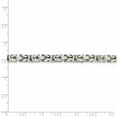 thumbnail image 5 of Auriga Fine Jewelry 925 Sterling Silver 5 mm Byzantine Chain Necklace for Women 28", 5 of 6