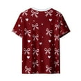 thumbnail image 6 of Stamzod Men's T-Shirts Summer Lover Heart Print Short Sleeve Tee Shirts Casual Round Neck Workout Shirts for Men Red E L, 6 of 9