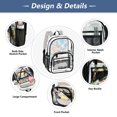 thumbnail image 5 of Ttyddzy Clear Backpack Heavy Duty PVC Transparent Backpack for College Workplace, Jelly Pebbles, 5 of 8