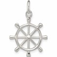 thumbnail image 4 of Sterling Silver Polished Ship\'s Wheel Pendant (25.05 X 17.12) Made In Thailand -Jewelry By Sweet Pea, 4 of 7