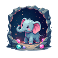 thumbnail image 6 of cartoon Elephant Stickers, Waterproof Elephant Sticker for Water Bottle Laptop Phone Cases Planner Skateboard Luggage Helmet Party Favor Decor, Ideal for Adults Teens Teacher Rewards, 6 of 9