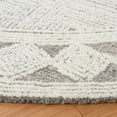 thumbnail image 3 of SAFAVIEH Abstract Augustine Geometric Wool Area Rug, Ivory/Gray, 6' x 6' Round, 3 of 10