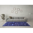 thumbnail image 3 of Ahgly Company Machine Washable Indoor Round Animal Blue Traditional Area Rugs, 6' Round, 3 of 4