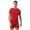 Red, variant on YIZYIF Mens One Piece Short Sleeve Press Button Crotch Boxer Romper Sports Workout Bodysuit Jumpsuit White XXL