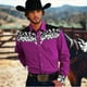 thumbnail image 5 of Camisa de hombre estilo occidental con estampado floral, para entrenamiento formal, boda, verano, primavera, manga larga, azul, tallas S-5XL, poliéster, talla europea 2024, 5 of 5