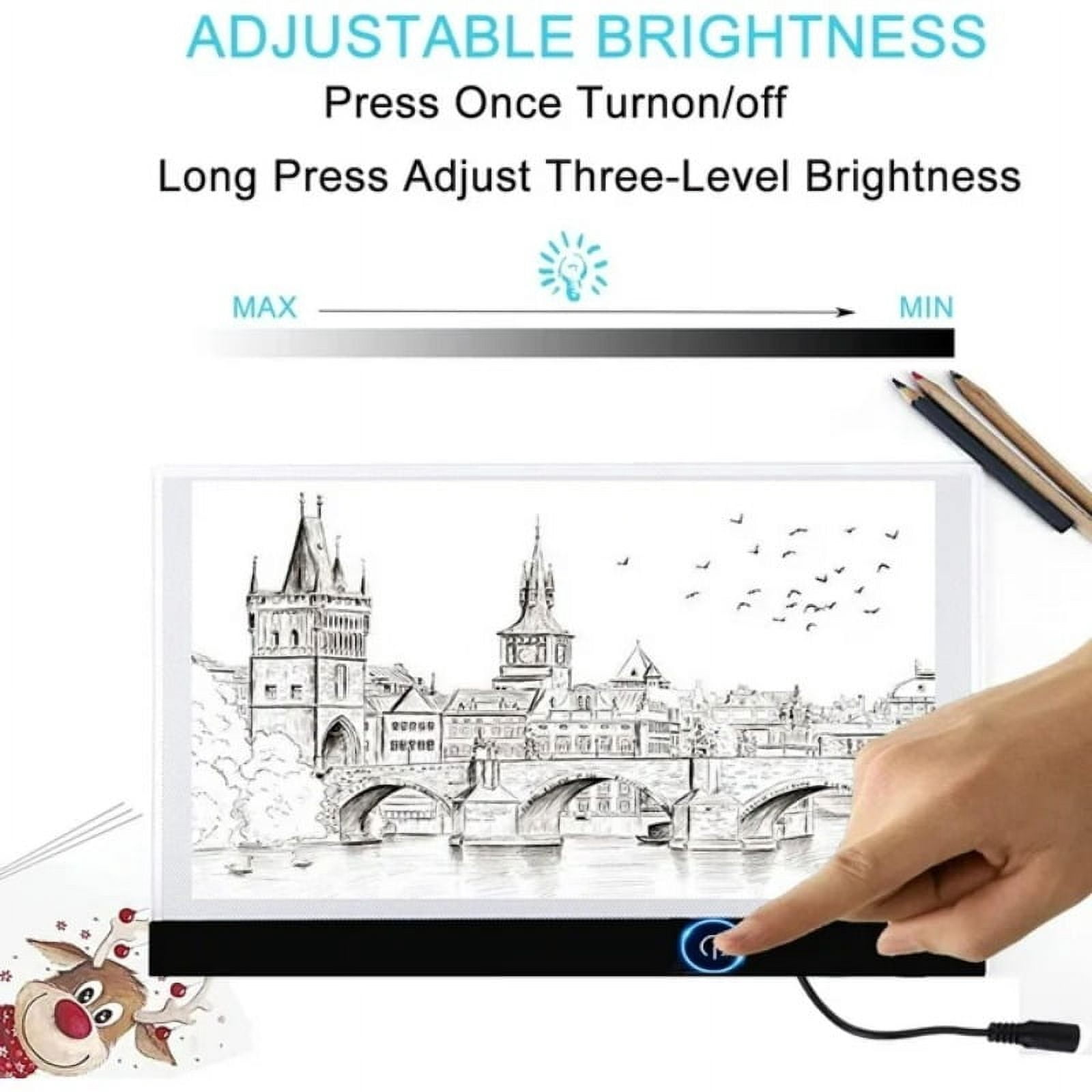 A3 Painting Light Pad Tracing White LED Artcraft Light Box Bright Pad for Sketching, Diamond Painting