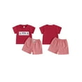 thumbnail image 2 of BemeyourBBs Toddler Baby Boy 4th of July Outfit Patriotic Independence Day Summer Clothes Cute Popsicle American Flag Embroidered Short Sleeve Tshirts Plaid Shorts Set, 2 of 9