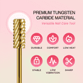 thumbnail image 5 of USA PANA Professional 3/32" Shank Size - Crystal Top Small Barrel Carbide Bit - Nail Drill Bit for Dremel Machine (2X Coarse, Gold), 5 of 7