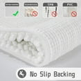 thumbnail image 4 of Luxury Bathroom Rug Mat 24x17, Extra Soft & Absorbent Bath Rugs, Non-Slip Plush Shaggy Bath Carpet, Machine Wash Dry, Bath Mats for Bathroom Floor, Tub and Shower, Bright White, 4 of 6