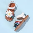 thumbnail image 7 of enyan Toddler Girl Summer Shoes Girls Genuine Leather Soft Closed Toe Princess Flat Shoes Summer Sandals(Toddler/Little Kid),White,Size 8, 7 of 7