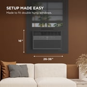 TCL 10,000 BTU Smart Inverter Window Air Conditioner (Black) - 450 Sq Ft, Up to 46% Energy Savings, Quiet Cooling Tech, 3-in-1 Cooling, Fan & Dehumidifier, Matter Wi-Fi, Remote Control - W10WC72-B