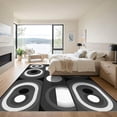 thumbnail image 3 of ODIKA 5'x7' Machine Washable Non-Slip Area Rug, Geometric Gray High Traffic Rug, Gray, 1023629, 3 of 7