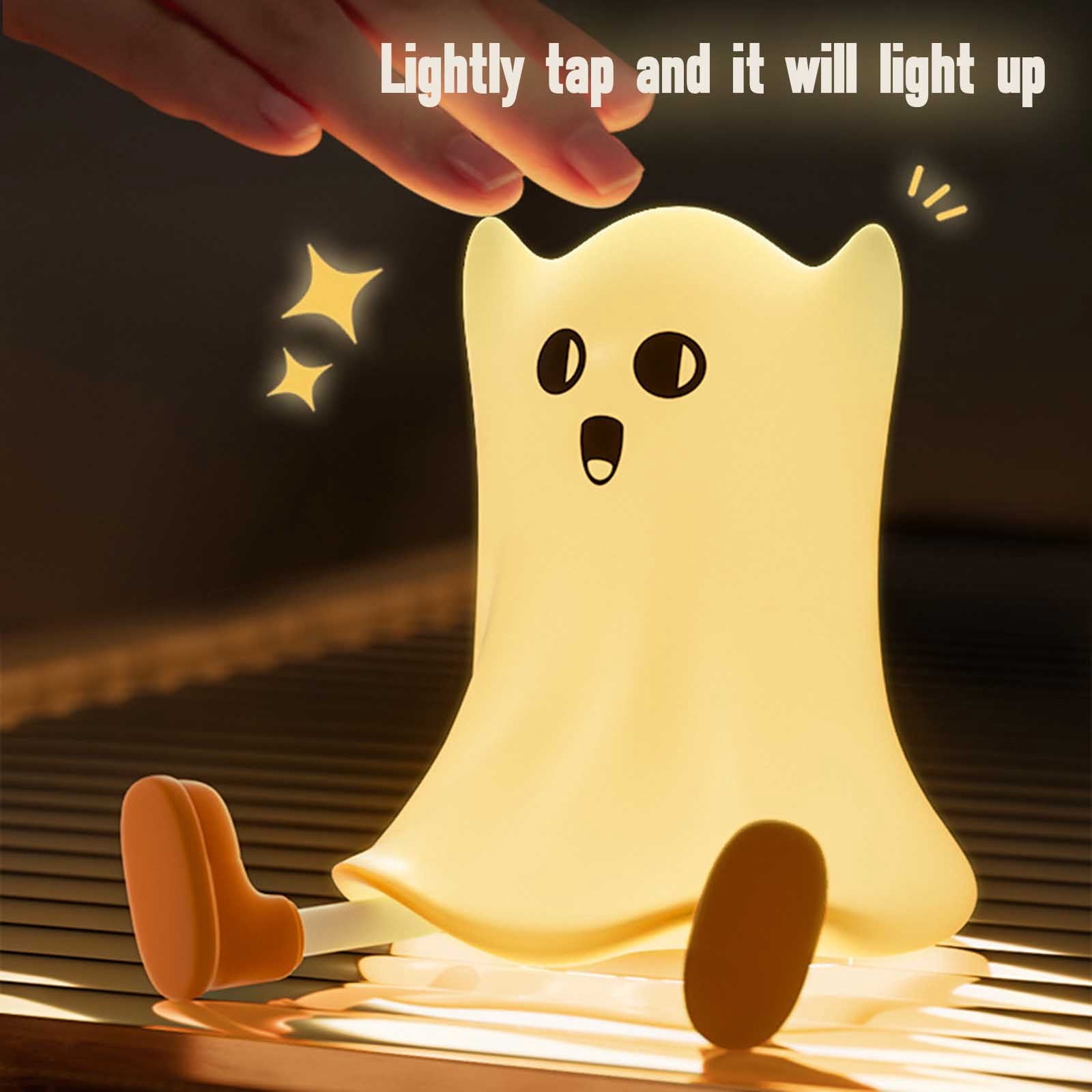 LLDYYDS Halloween Ghost Night Lights for Kids: Cute Lamp Rechargeable Toddler Baby Night Light with Timer, Adjustable Brightness