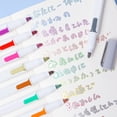 thumbnail image 4 of Outline Pens Set, Comfortable Handle Outline Markers Pens Glitter 12 Colors Lightweight  for Drawing, 4 of 8
