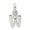 thumbnail image 3 of FB Jewels Sterling Silver Letter W with Enamel Pendant, 3 of 4