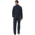 thumbnail image 2 of YUSHOW Mens Flannel Pajamas Set Cotton Plaid Pjs Button Down Warm Soft Lounge Sleepwear Size XL, 2 of 7