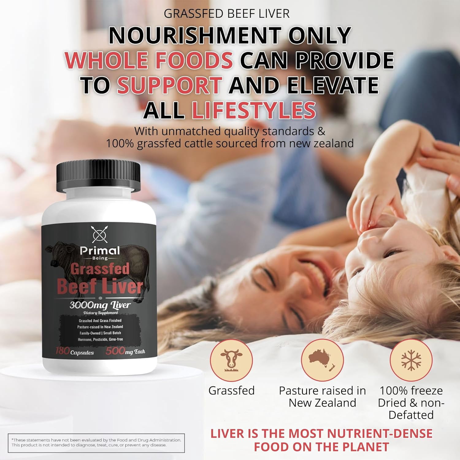 Primal Being Grassfed Beef Liver- Supports Energy, Longevity, Metabolic Health, and Detoxification