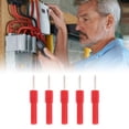 thumbnail image 4 of Perforador De Alambre De Aislamiento, 5 Piezas/juego De Pines De Sonda Trasera, Conector Tipo Banana De 4 Mm, 30 V CA-60 V CC Para Multímetros Cergrey Rojo, 4 of 8