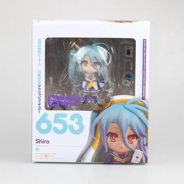Figuras de acción de juguete Anime No Game No Life, colección de escritorio, modelo Kawaii, Sora 652, Shiro 653, mantequilla emocional